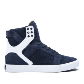 Mens Supra High Top Shoes SKYTOP Navy/Navy/white | AU-43346